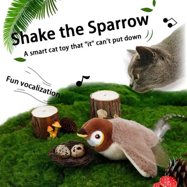 Interactive Flying Bird Cat Toy with Catnip - Image 2
