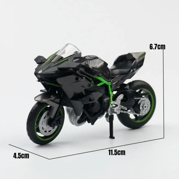 Kawasaki Ninja H2R 1:18 Diecast Motorcycle Model - Image 5