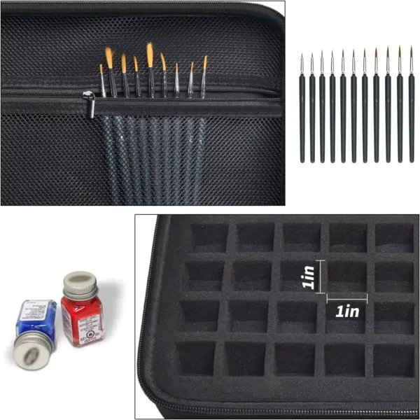 Testors Model Paint Storage Case with 9 Brushes - Image 3