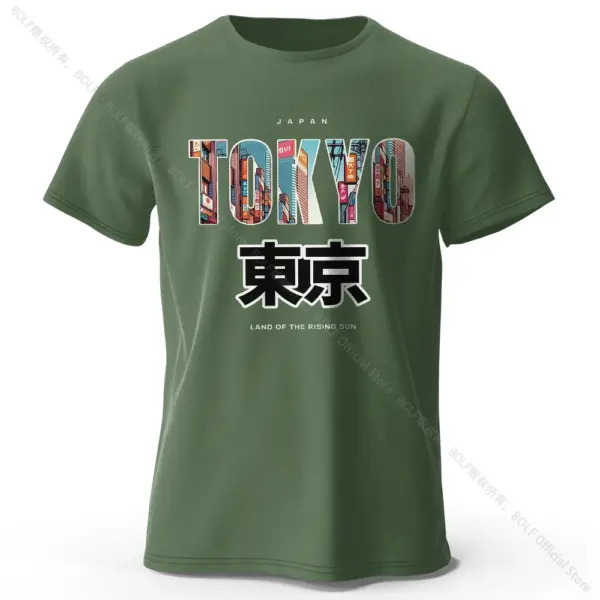 Tokyo Printed Cotton Casual T-Shirt for Men and Women - Image 16