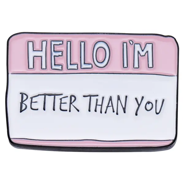 Hello I'm Enamel Pins Custom Brooches Stack - Image 13