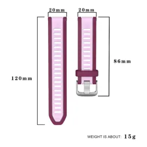 20mm Silicone Sports Strap for Garmin Watches 15 Sd8bc57b642b24b8db9e0cd255b88b2dcC 1