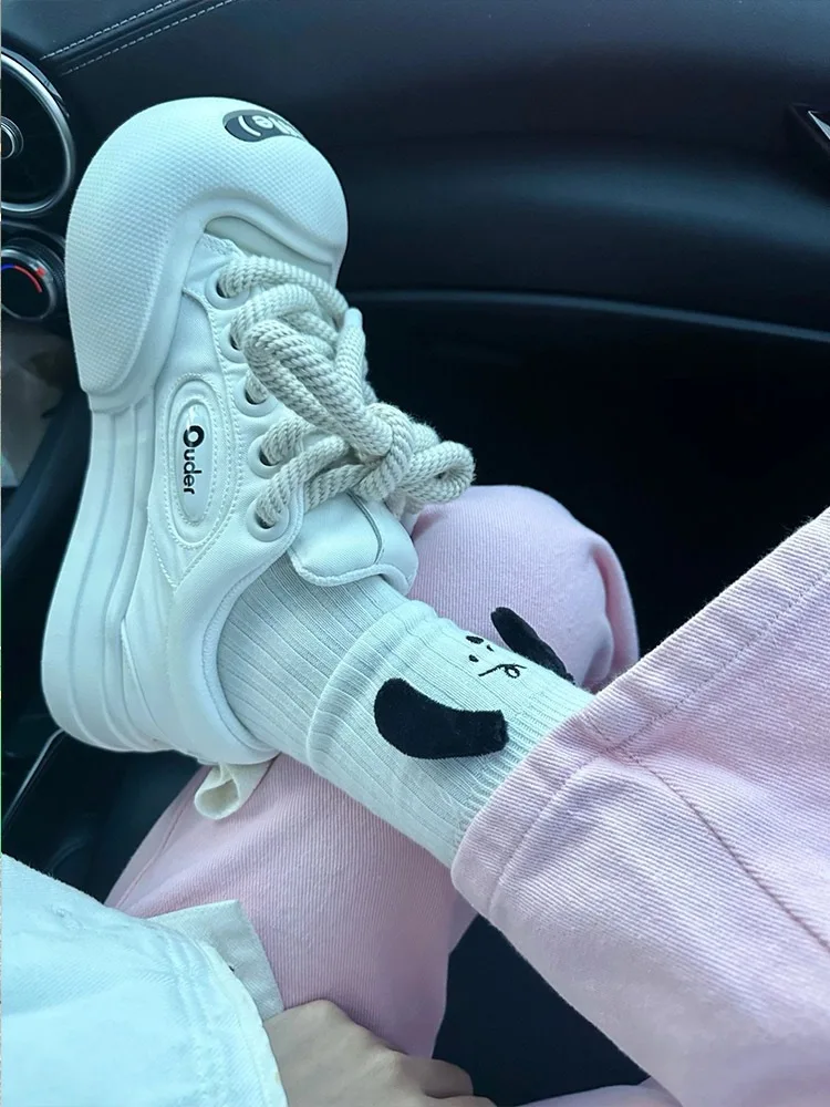 Women Chunky Leather Sneakers for Casual Wear 8 Women Chunky Leather Sneakers for Casual Wear - Image 8