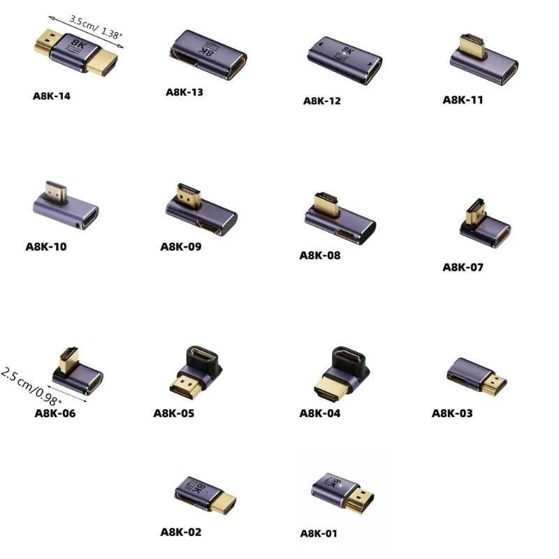 HDMI-Compatible Female to Male Adapter UHD2.1 2 HDMI-Compatible Female to Male Adapter UHD2.1 - Image 2