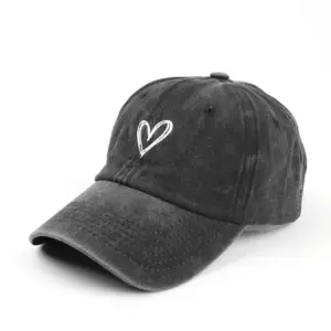 Retro Washed Distressed Love Embroidered Baseball Cap 17 Sdab191ed59424b5fbc558adc6edd952fn
