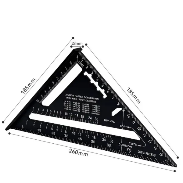 7-Inch Aluminum Alloy Triangle Ruler Tool - Image 10