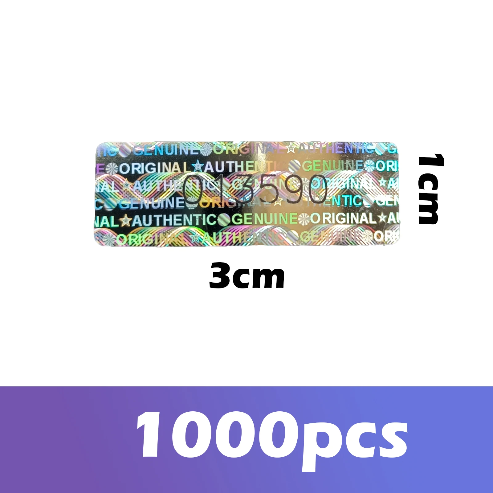 Holographic Security Sealing Stickers 1x3 cm 7 Holographic Security Sealing Stickers 1x3 cm - Image 7
