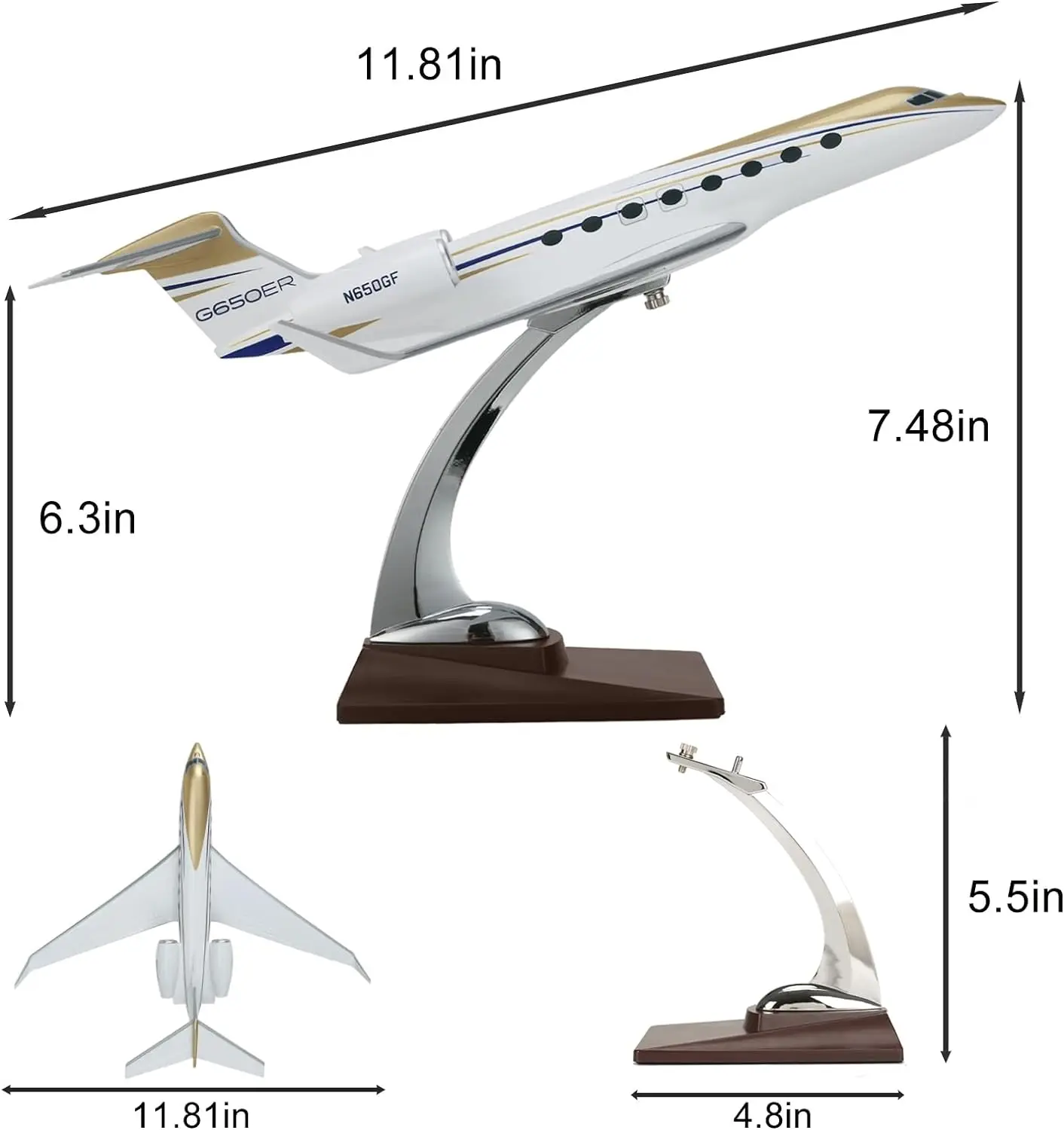 1:100 Scale Gulfstream G650 Resin Model Jet 6 1:100 Scale Gulfstream G650 Resin Model Jet - Image 6