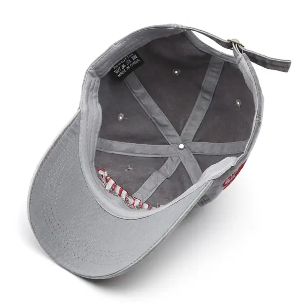 Summer Unisex Cotton Baseball Cap with Letter Embroidery - Image 5