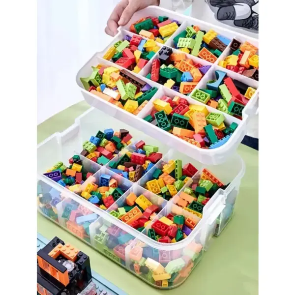2 Layers Adjustable Building Block Storage Box - Image 5