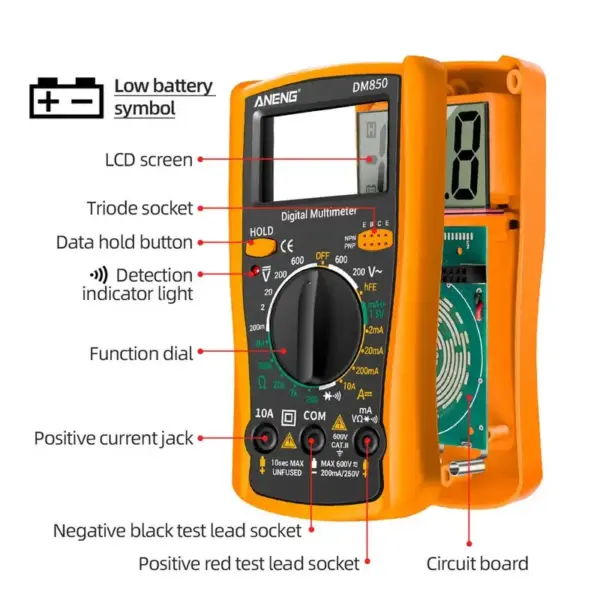 DM850 Digital Multimeter for Precise Electrical Testing - Image 5