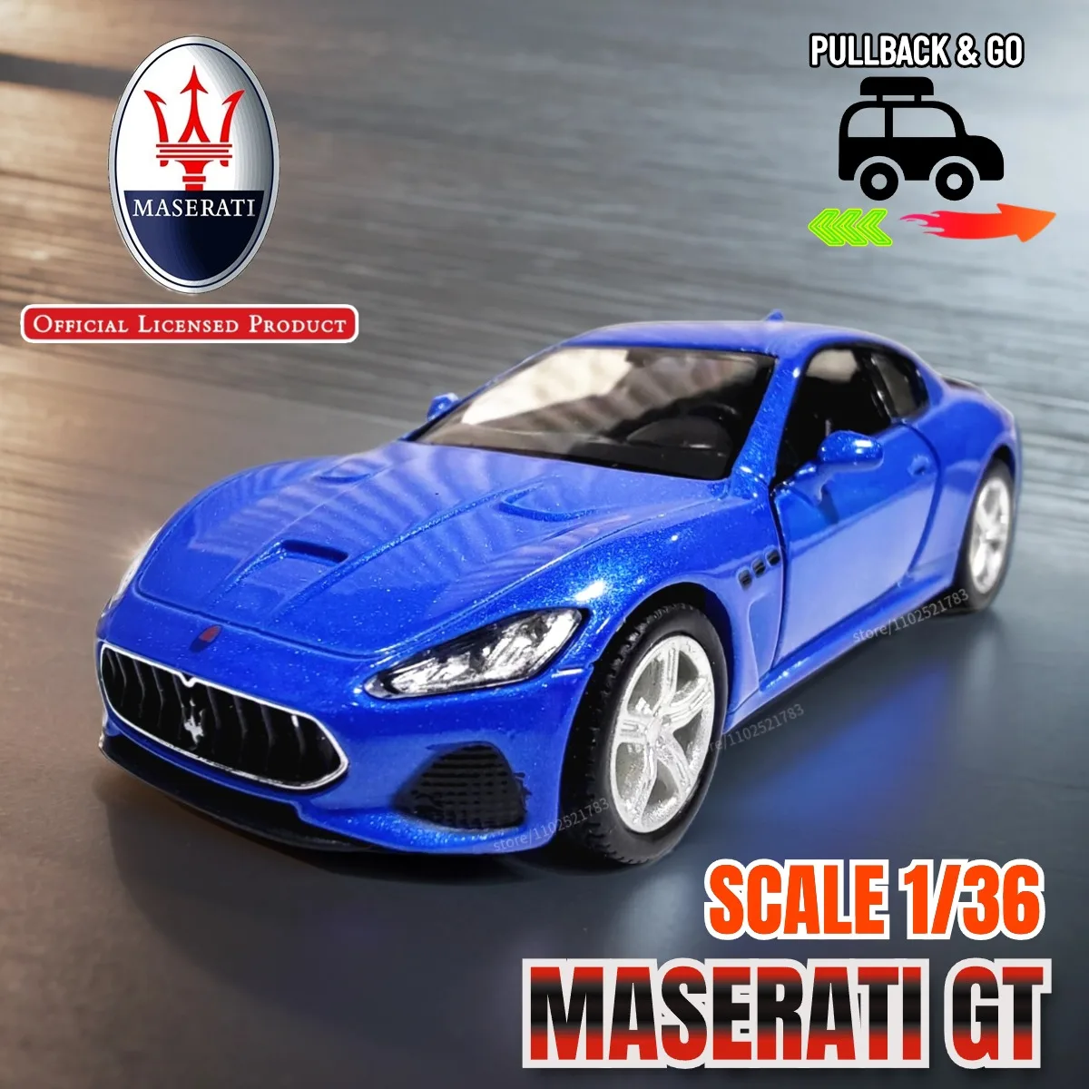 Maserati MC20 1:36 Diecast Pullback Car 16 Maserati MC20 1:36 Diecast Pullback Car - Image 16
