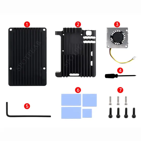 Aluminium Alloy Case with Fan for Raspberry Pi 5 - Image 6