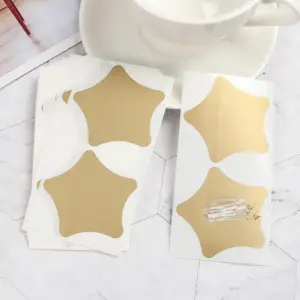 50 Pcs Gold & Silver Love Heart & Pentagram Scratch Stickers 15 Sdbf50b3f4b61412ea664345f0300f2e8b