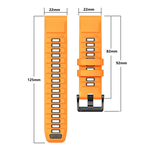 Garmin Fenix 8 7X 7 6 Two-Tone Silicone Strap - Image 4