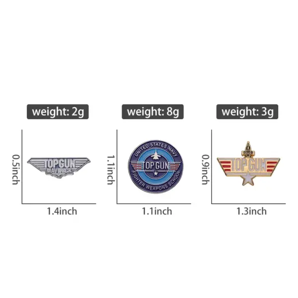 Navy Fighter Badge Top Gun Enamel Pin - Image 4