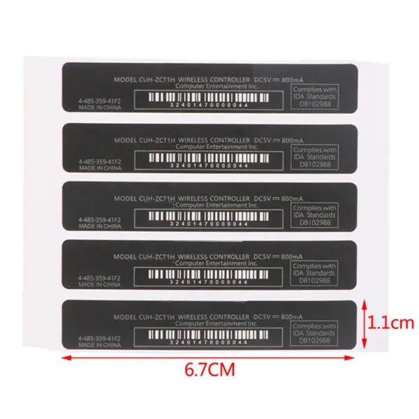 5PCS HK Version PS4 Controller Barcode Stickers - Image 5