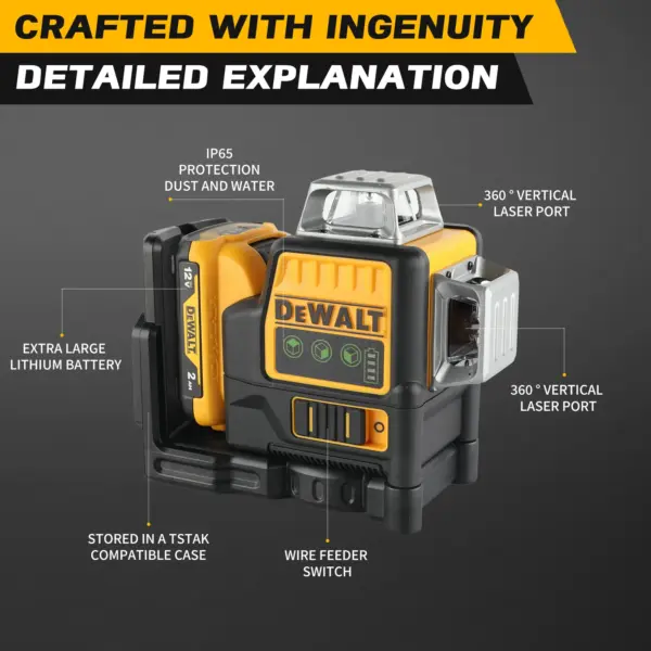 Dewalt DW089LG 12 Lines 360 Degree Laser Level - Image 5