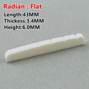 Flat Bone Nut for Electric Guitar 42mm/43mm 15 Sddcece85ffa94d7eb63eef9ffaebc860V