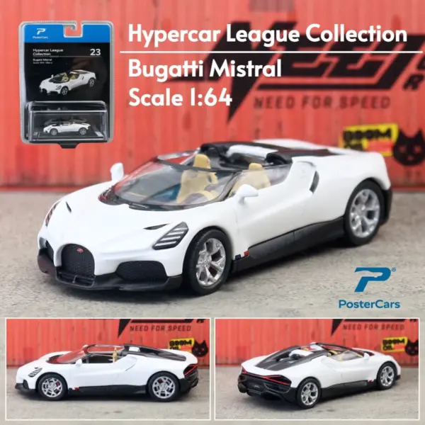 Postercars 1/64 Bugatti Mistral Diecast Model - Image 8