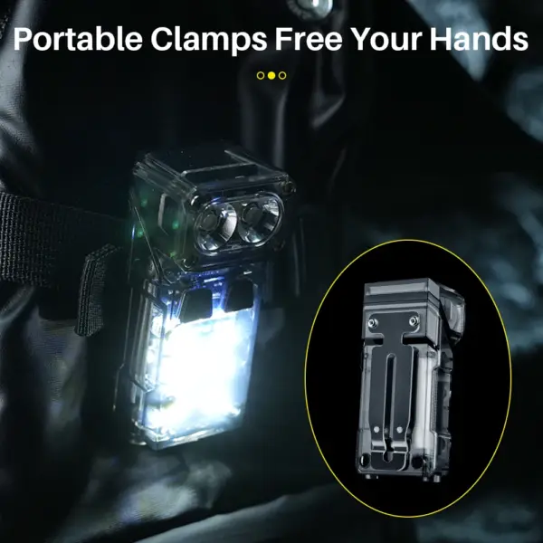 BORUIT 800LM Rotatable Keychain Flashlight - Image 5
