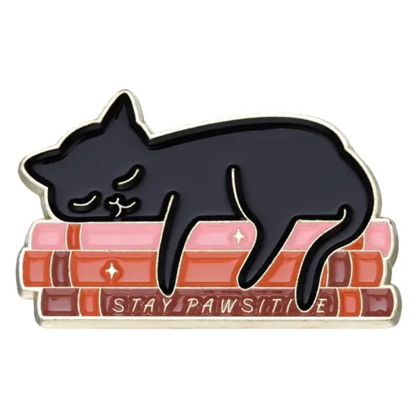Cat Mom Custom Enamel Pins Black Kitten Brooch - Image 10