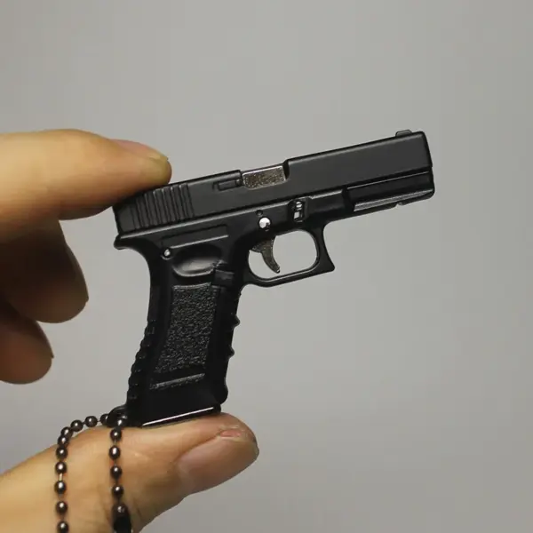 G17 Pistol Keychain Metal Model with Slide Lock - Image 9