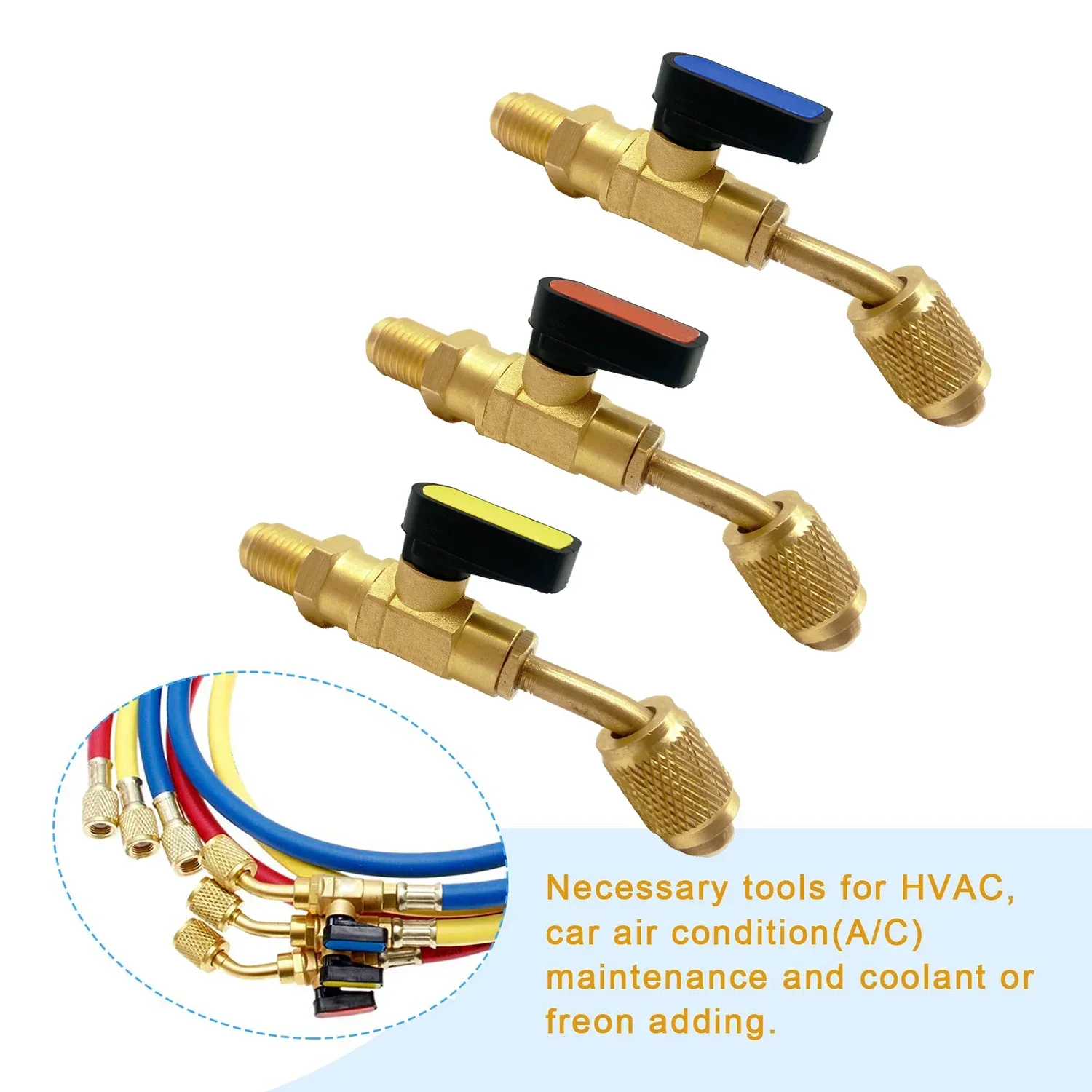 Refrigerant Ball Valve Adapter 1/4 inches SAE 4 Refrigerant Ball Valve Adapter 1/4 inches SAE - Image 4