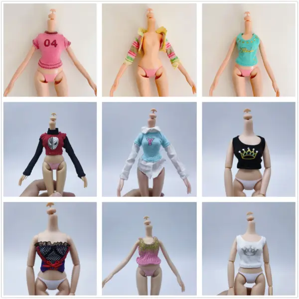 1/6 Scale Black Mesh Crop Top Accessory - Image 2