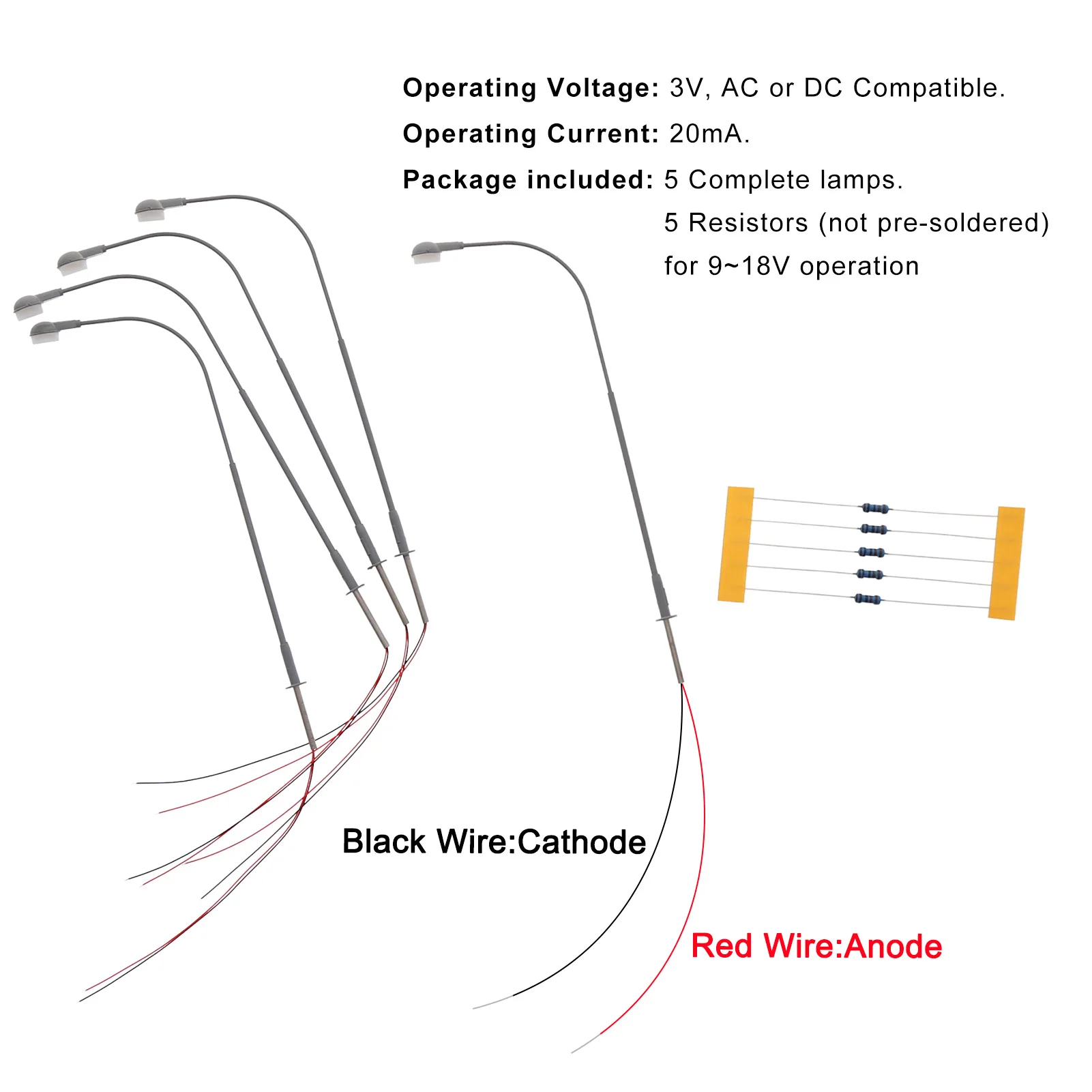 HO Scale 1:87 LED Street Lamps Set of 5 5 HO Scale 1:87 LED Street Lamps Set of 5 - Image 5