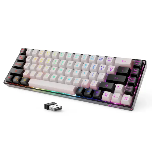 Wireless Rechargeable Gaming Keyboard 68 Keys - Image 13