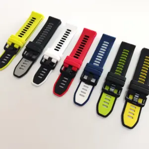 Two-tone Silicone Watch Band for Garmin 22mm 25 Se0dc5d40d85d4cb5b958102269a7b35bI