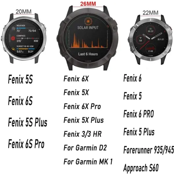 Silicone Watch Strap for Garmin Fenix Series - Image 6