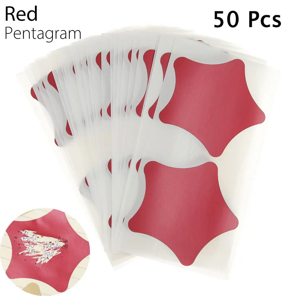 50 Pcs Gold & Silver Love Heart & Pentagram Scratch Stickers 7 50 Pcs Gold & Silver Love Heart & Pentagram Scratch Stickers - Image 7