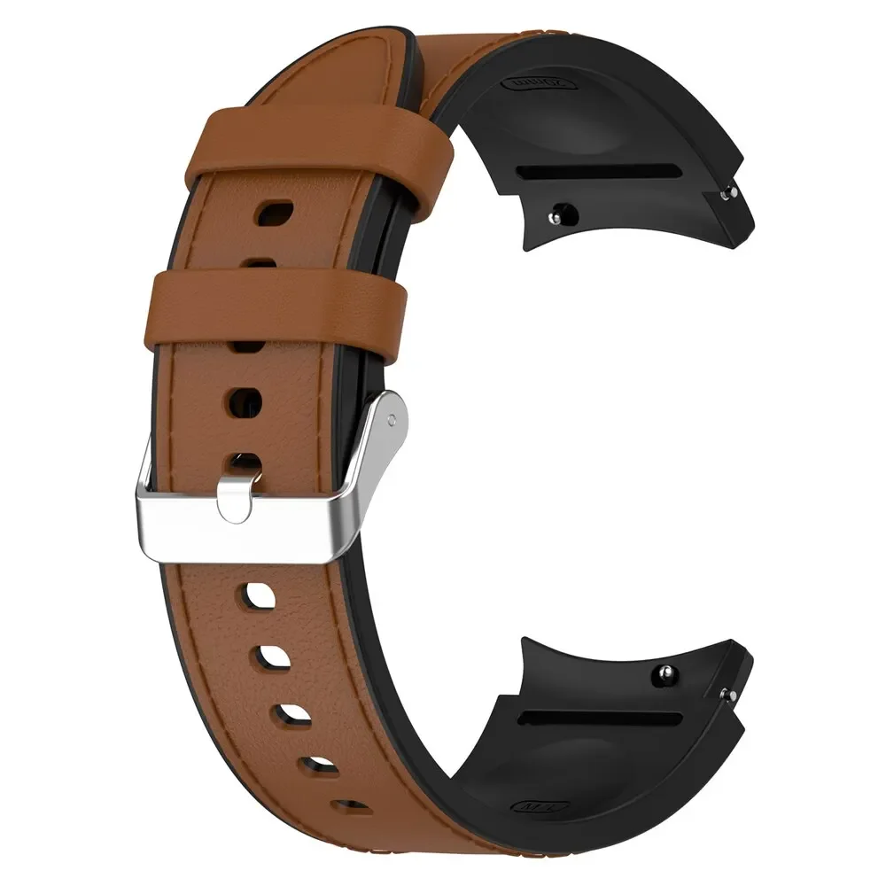 Silicone Leather Strap for Samsung Galaxy Watch 6/5 Pro 17 Silicone Leather Strap for Samsung Galaxy Watch 6/5 Pro - Image 17