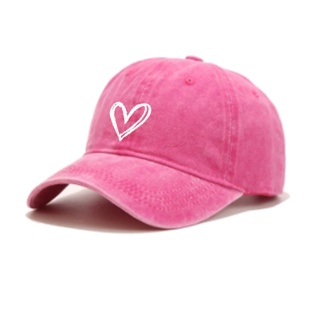 Retro Washed Distressed Love Embroidered Baseball Cap 10 Retro Washed Distressed Love Embroidered Baseball Cap - Image 10