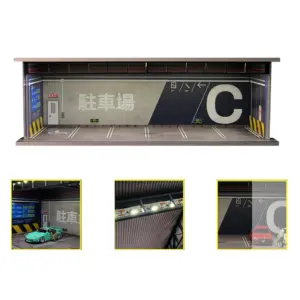 1:64 Scale LED Car Garage Diorama Model 57 Se360bfe8f76e4ff1bb94ef8fbddfd623c 2