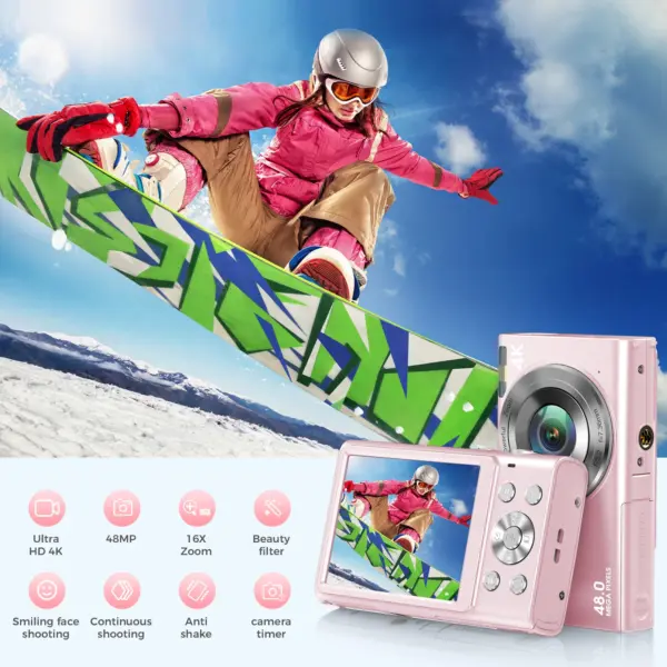 4K Digital Camera with 48MP Resolution for Enthusiasts - Image 4