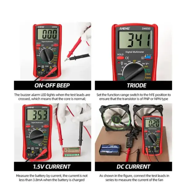 DM850 Digital Multimeter for Precise Electrical Testing - Image 3