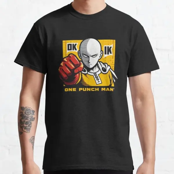 Saitama Hero Manga T-Shirt for Men Large - Image 7