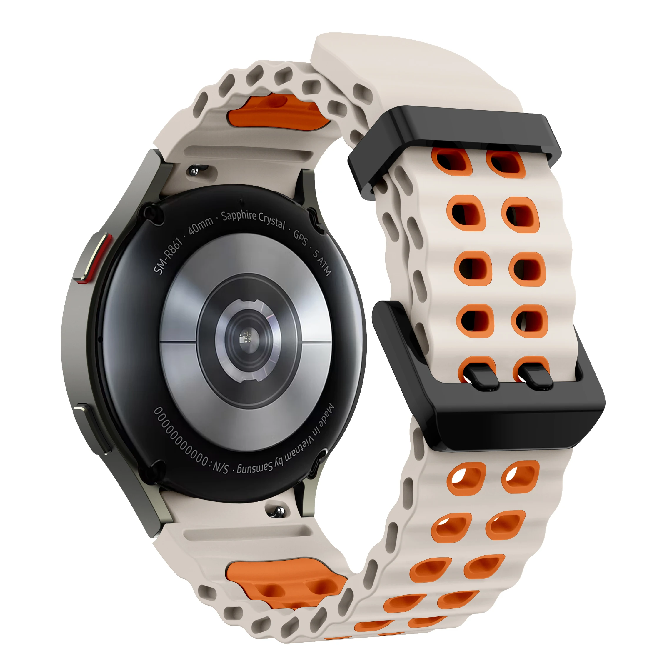 Two-Tone Silicone Strap for Samsung Galaxy Watch 9 Two-Tone Silicone Strap for Samsung Galaxy Watch - Image 9