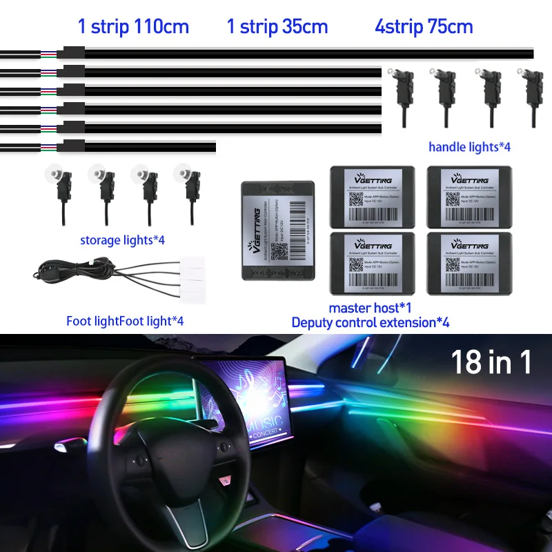 RGB Car Ambient Light Symphony Lamp 10 RGB Car Ambient Light Symphony Lamp - Image 10