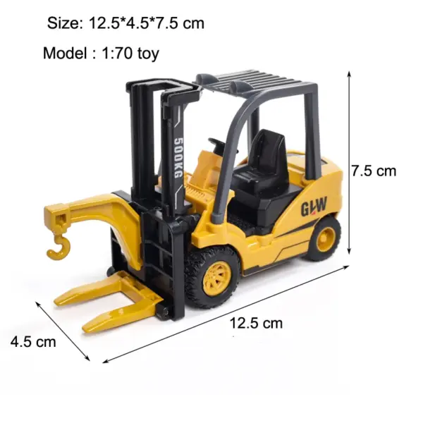 Diecast Construction Crane and Digger Model Set - Image 9