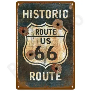 Retro Metal Wall Art Sign 20 x 30cm 45 Se55f53cb98d64eb6a16d24b38d4919391