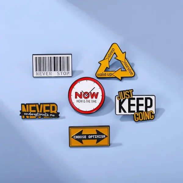 Funny Arrow Sign Lapel Pin Enamel Badge - Image 5
