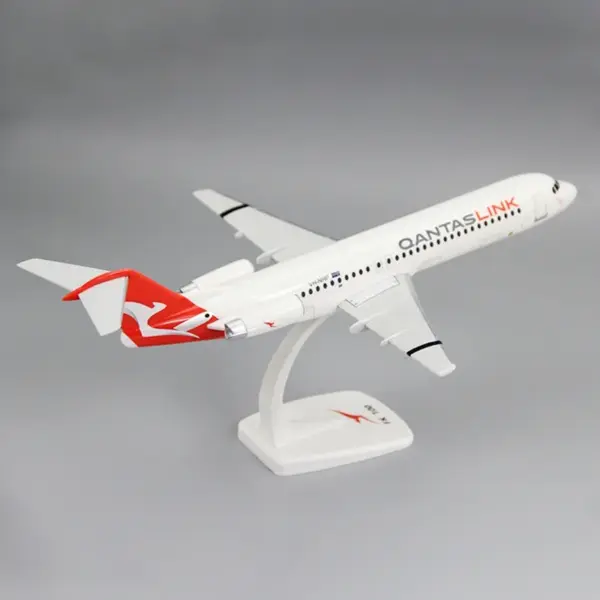 1:100 Scale QANTAS FK-100 Airplane Model - Image 2
