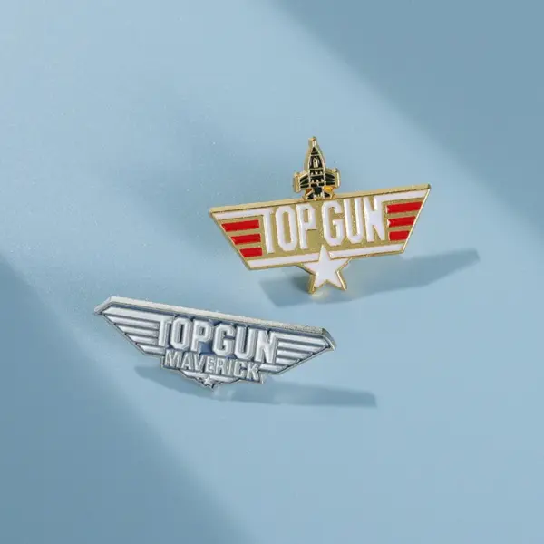 Navy Fighter Badge Top Gun Enamel Pin - Image 6