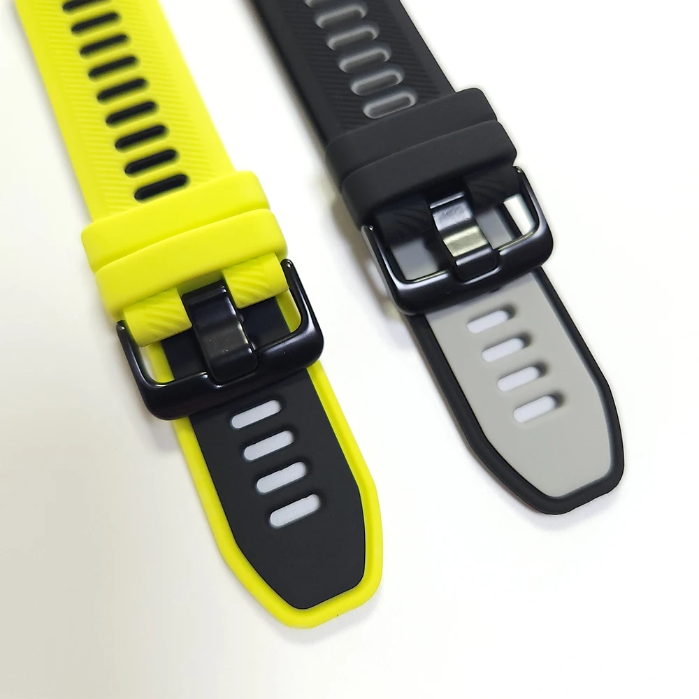Two-tone Silicone Watch Band for Garmin 22mm 4 Two-tone Silicone Watch Band for Garmin 22mm - Image 4