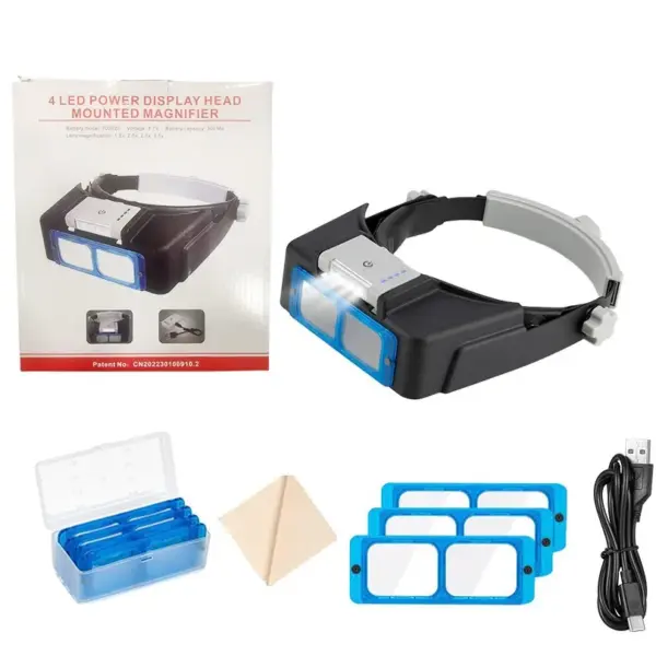 Head-Mounted Usb Magnifier with LED Lights - Image 5