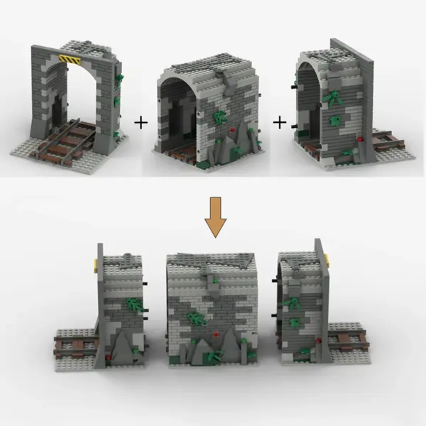 Creative Train Tunnel Building Blocks Set - Image 2